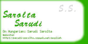 sarolta sarudi business card